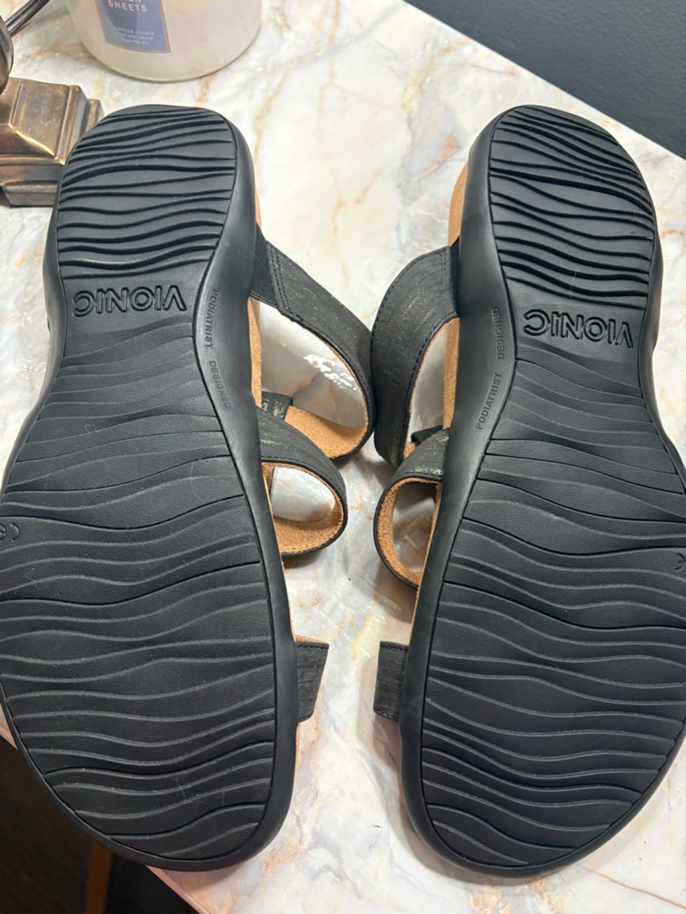 NWOT Womens Vionic Amber Slide in Black Sz 13 - Picture 5 of 9